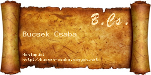 Bucsek Csaba névjegykártya